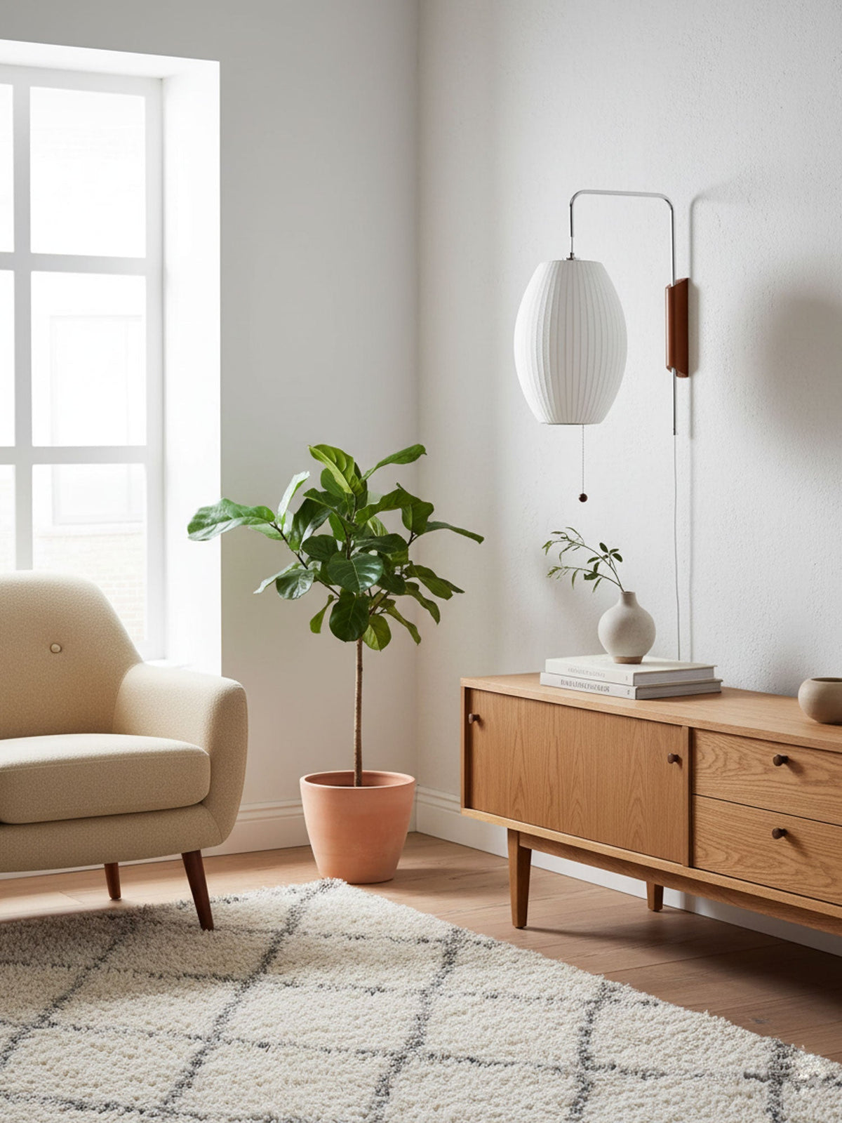 Draaibare bolwandlamp met verstelbaar snoer 40 cm in walnoot chroom afwerking plug-in led-wandlamp voor slaapkamer kantoor woonkamer