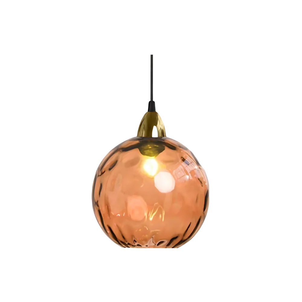 Getextureerde glazen hanglamp 7,9 inch, verlichting voor kookeiland in de eetkamer, in hoogte verstelbare moderne bolvormige pendellamp, minimalistische plafondlamp voor K | Thomler