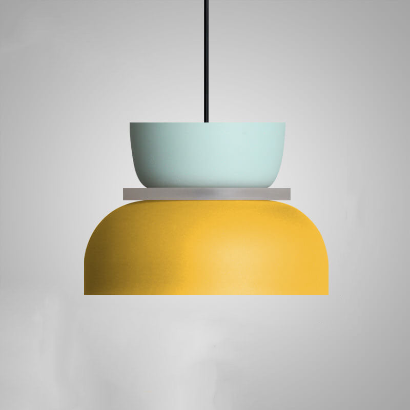 Adjustable Metal Hanging Lamp 12 inches Vibrant Two-Tone Finish Hardwired Ceiling Fixture for Bedroom Living Room Dining Area Contemporary O | Thomler