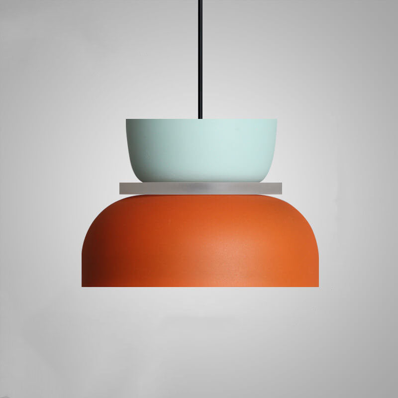 Adjustable Metal Hanging Lamp 12 inches Vibrant Two-Tone Finish Hardwired Ceiling Fixture for Bedroom Living Room Dining Area Contemporary O | Thomler