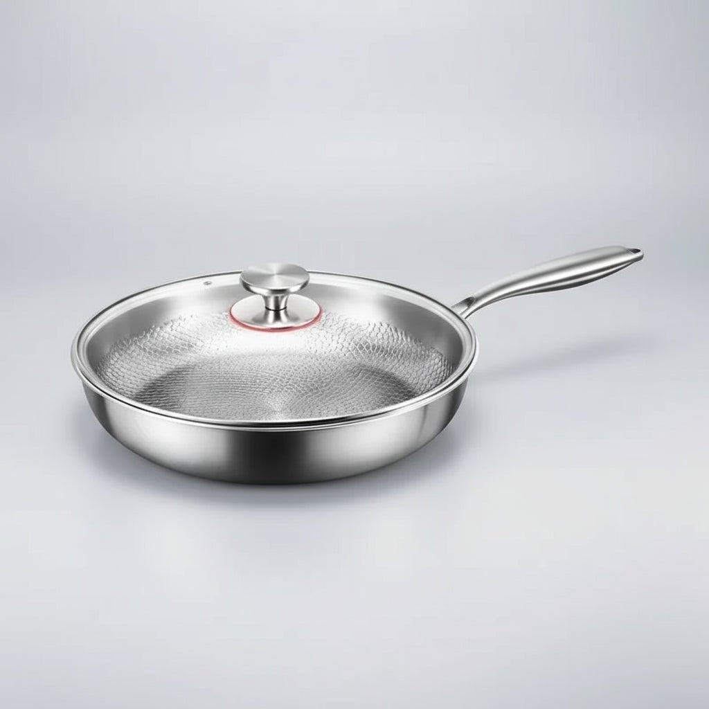 Sartén profesional para inducción con acabado de titanio martillado a mano – Sartén antiadherente de 10 pulgadas para cocina – Sartén para saltear resistente al calor | Thomler