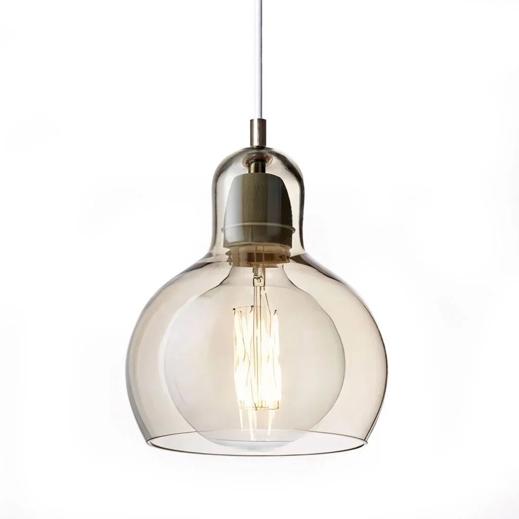Hanging Ceiling Light Fixture Glass Globe 8 Inch Diameter Ambient Glow for Kitchen Island Entryway Hallway Bedside Nook E27 Socket 40W | Thomler