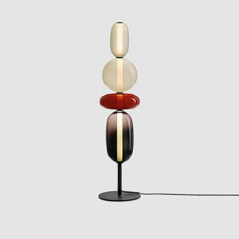 Lámpara de pie alta con temperatura de color ajustable, pantalla de metal y vidrio, iluminación decorativa moderna para dormitorio, sala de estar, rincón de lectura 130 cm | Thomler