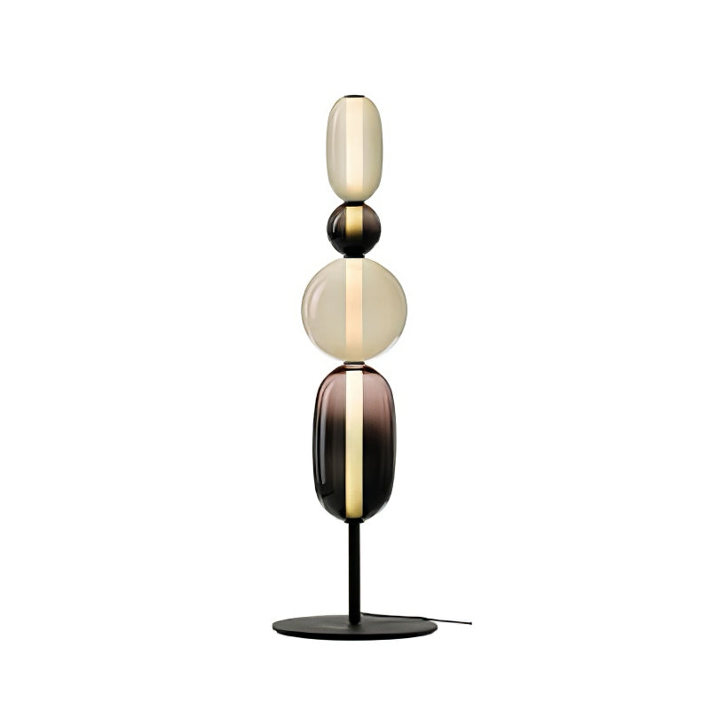 Lámpara de pie alta con temperatura de color ajustable, pantalla de metal y vidrio, iluminación decorativa moderna para dormitorio, sala de estar, rincón de lectura 130 cm | Thomler