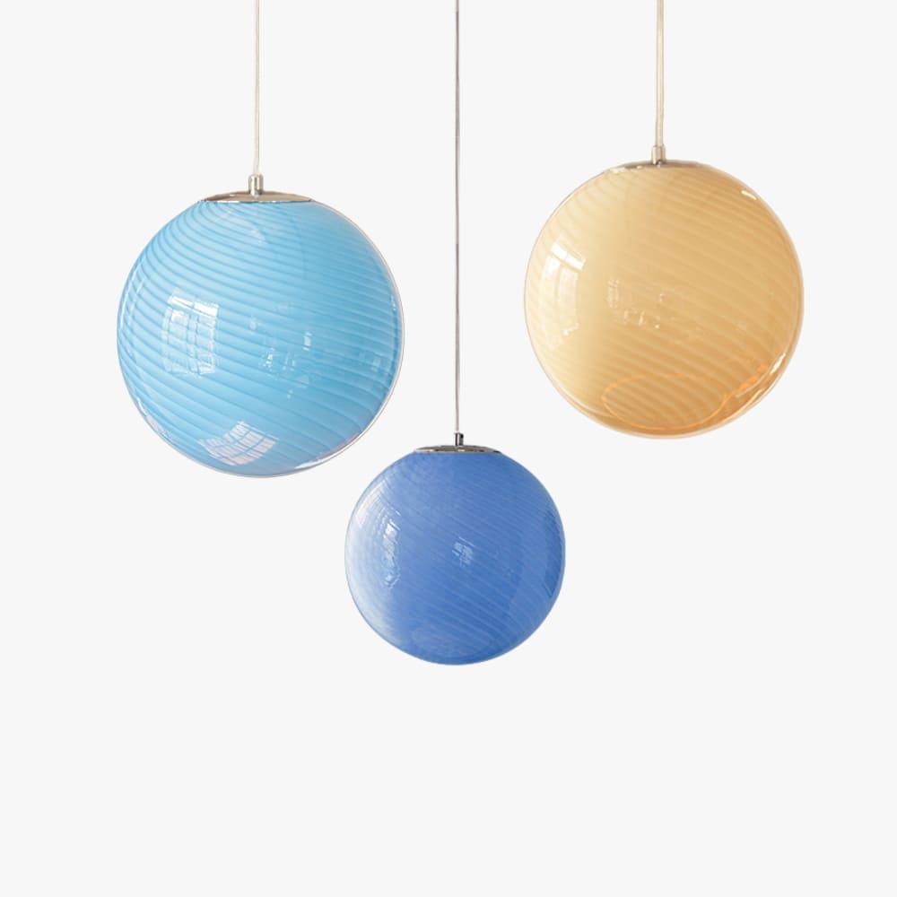 Round Glass Globe Overhead Light 12-Inch Honey Amber Ceiling Fixture for Dining Room Kitchen Counter Breakfast Nook Modern Hanging Lamp Home | Thomler