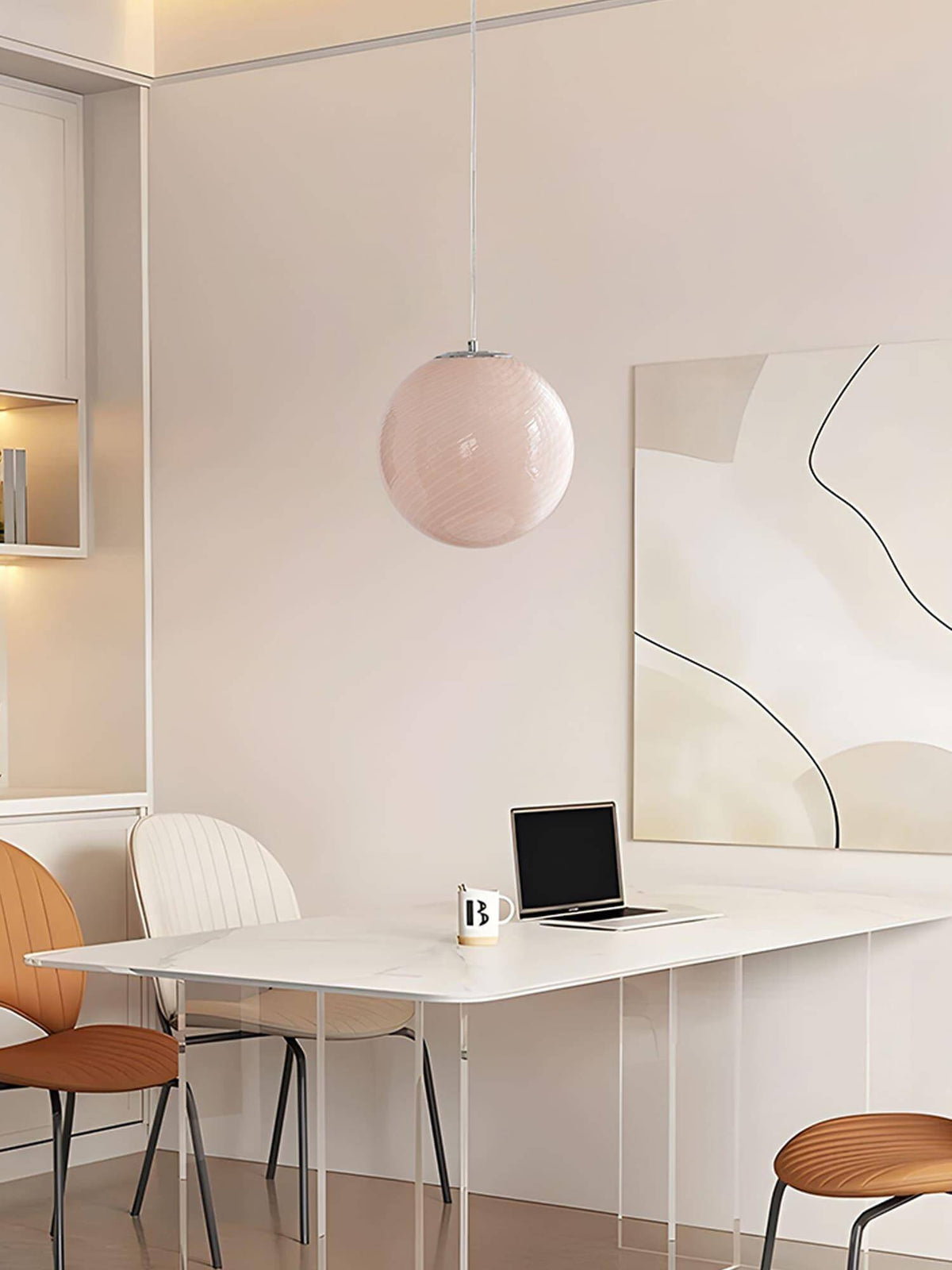 Round Glass Globe Overhead Light 12-Inch Honey Amber Ceiling Fixture for Dining Room Kitchen Counter Breakfast Nook Modern Hanging Lamp Home | Thomler