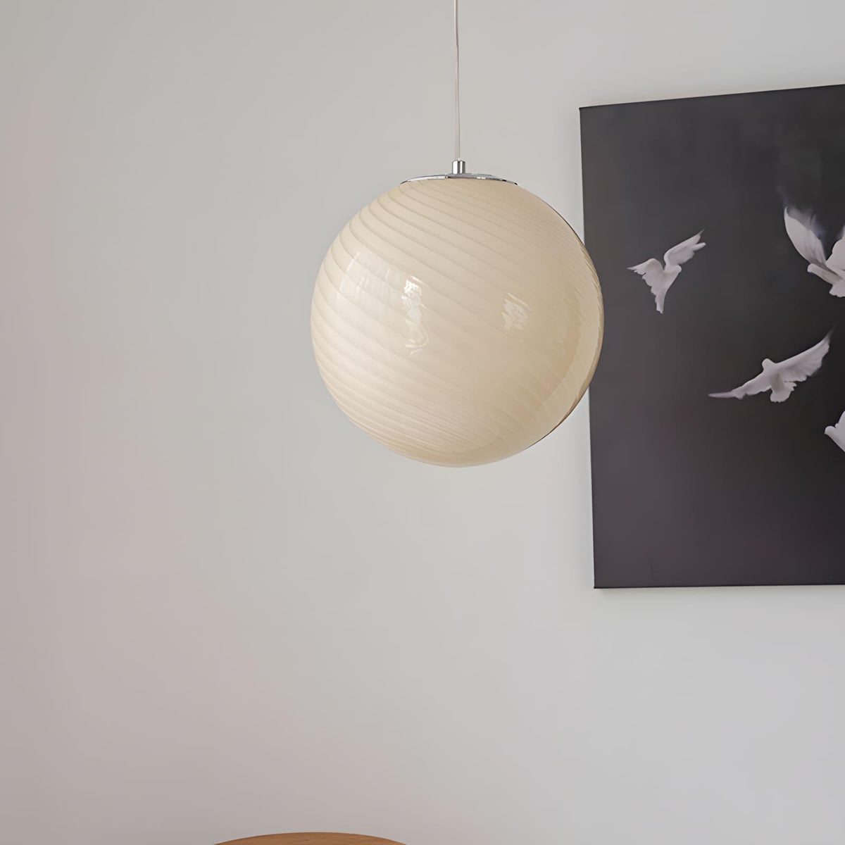Round Glass Globe Overhead Light 12-Inch Honey Amber Ceiling Fixture for Dining Room Kitchen Counter Breakfast Nook Modern Hanging Lamp Home | Thomler