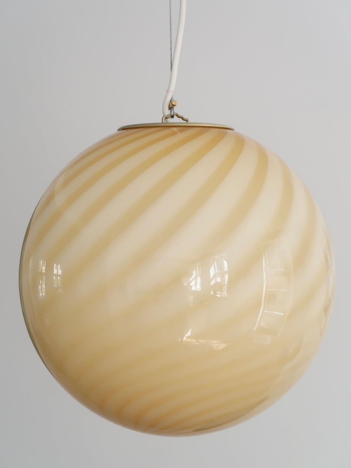Round Glass Globe Overhead Light 12-Inch Honey Amber Ceiling Fixture for Dining Room Kitchen Counter Breakfast Nook Modern Hanging Lamp Home | Thomler