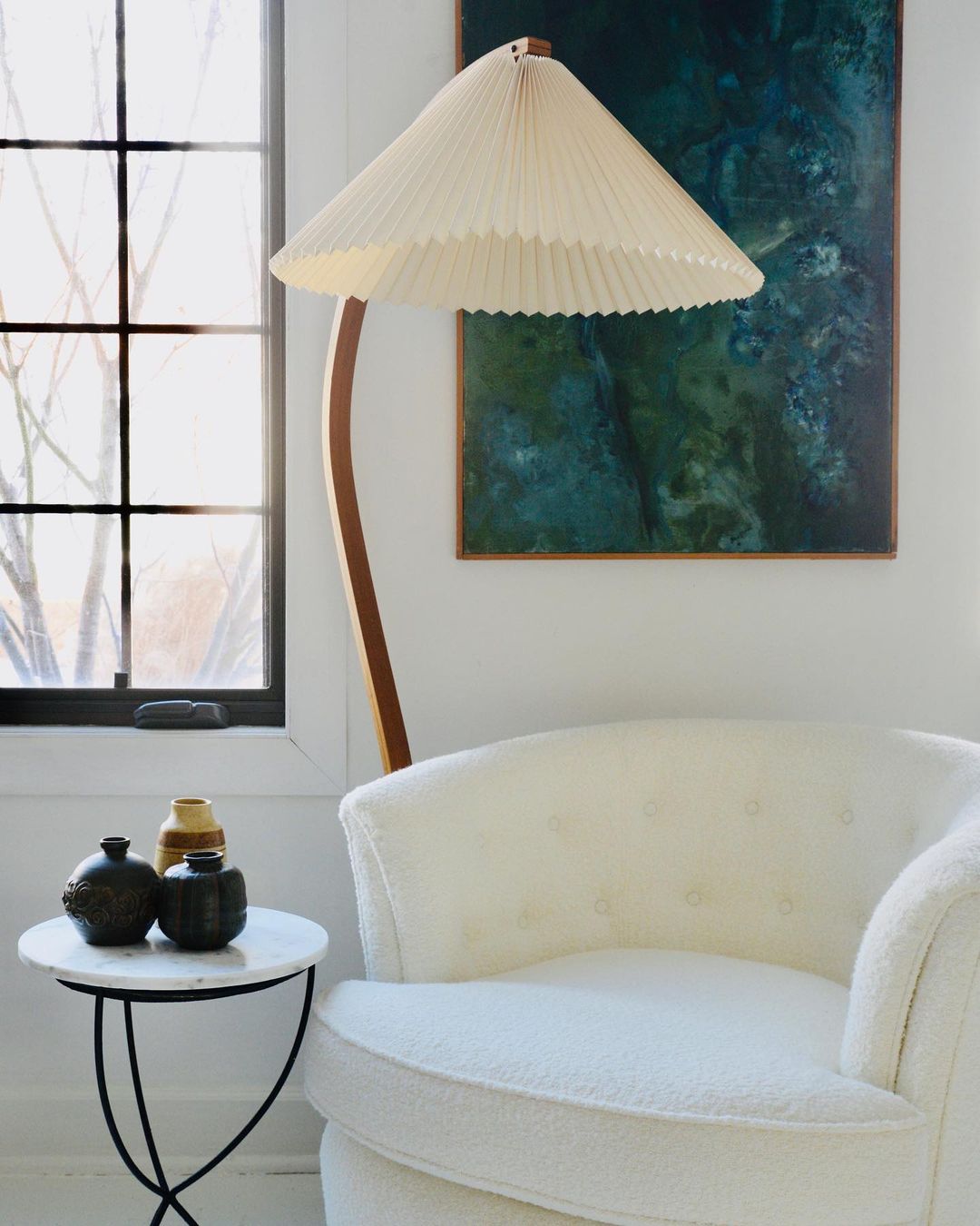 Bogen-Leseleuchte aus Holz mit Stoffschirm, 150 cm hoch, moderne Leuchte für über das Sofa, natürliche Oberfläche für Wohn- und Schlafzimmer, minimalistische Stehleuchte | Thomler
