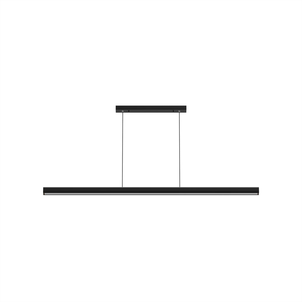 Hanging Light Fixture for Kitchen Island & Dining Room | Wood & Metal Linear Bar 31.5-71 in | Height-Adjustable Overhead LED | Remote-Contro | Thomler
