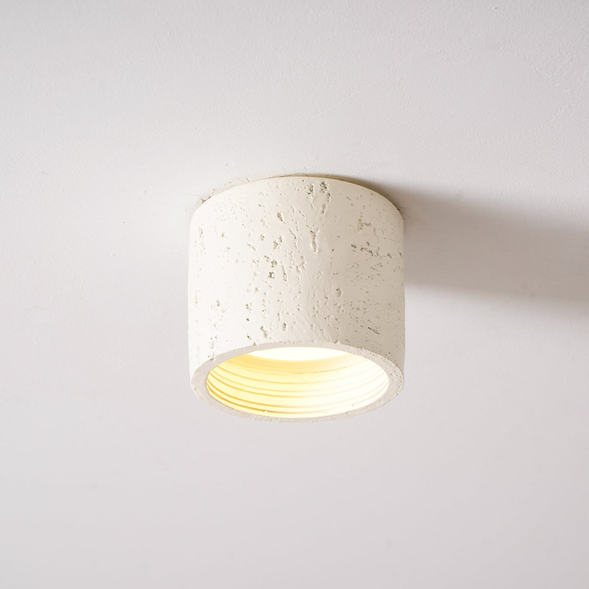 Flush Mount LED Light Fixture Set of 2 Composite Material Small Profile 5.5 Inch Warm Lighting for Kitchen Dining Room Hallway Apartment Bla | Thomler