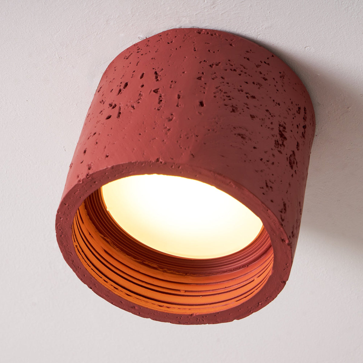 Flush Mount LED Light Fixture Set of 2 Composite Material Small Profile 5.5 Inch Warm Lighting for Kitchen Dining Room Hallway Apartment Bla | Thomler