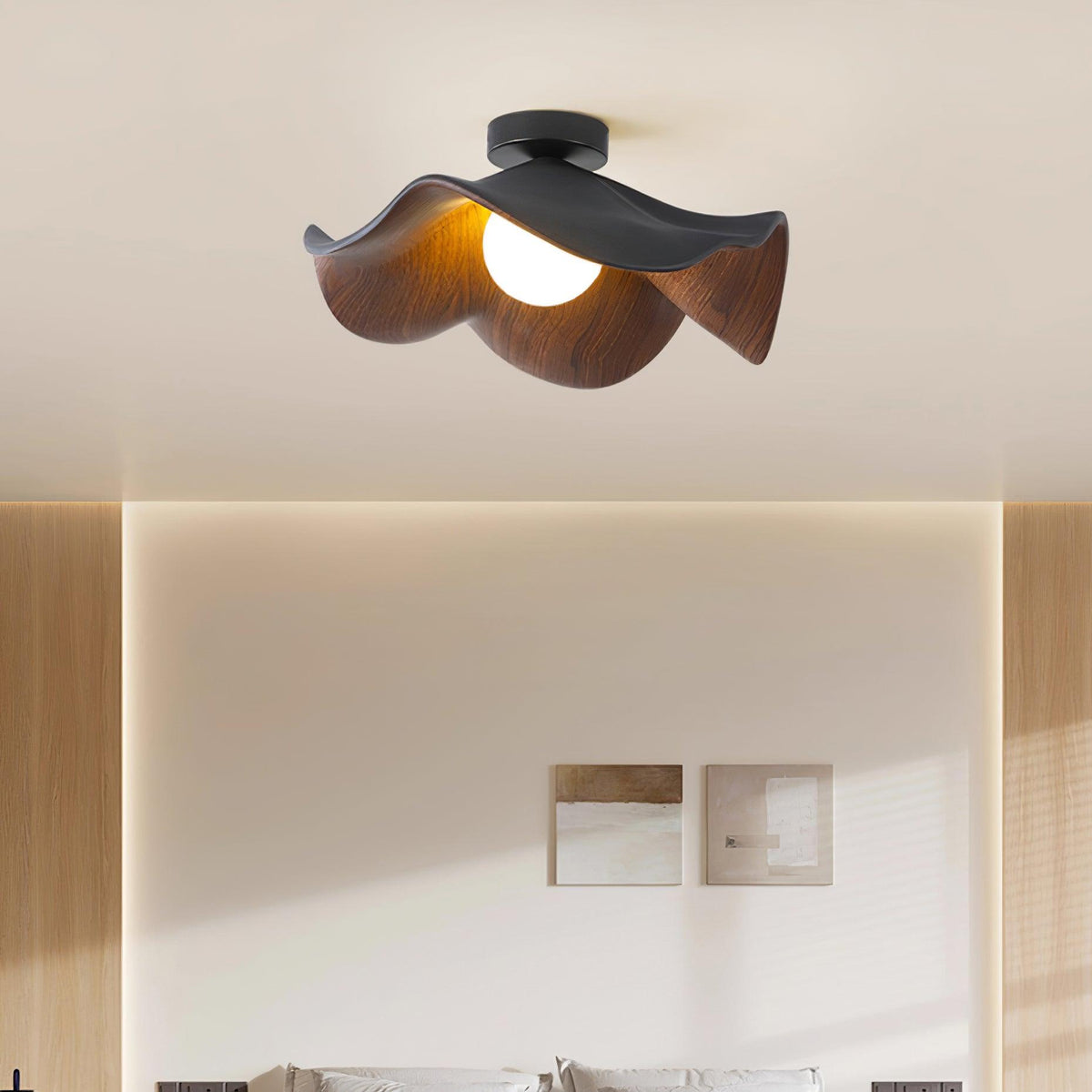 Verstelbare hanglamp met kap van metaal en hars voor woonkamer, slaapkamer, eetkamer | Moderne plafondlamp | 150 cm ophanging | Thomler