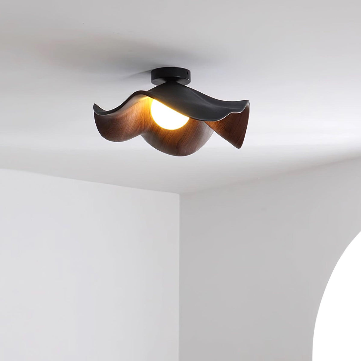 Verstelbare hanglamp met kap van metaal en hars voor woonkamer, slaapkamer, eetkamer | Moderne plafondlamp | 150 cm ophanging | Thomler