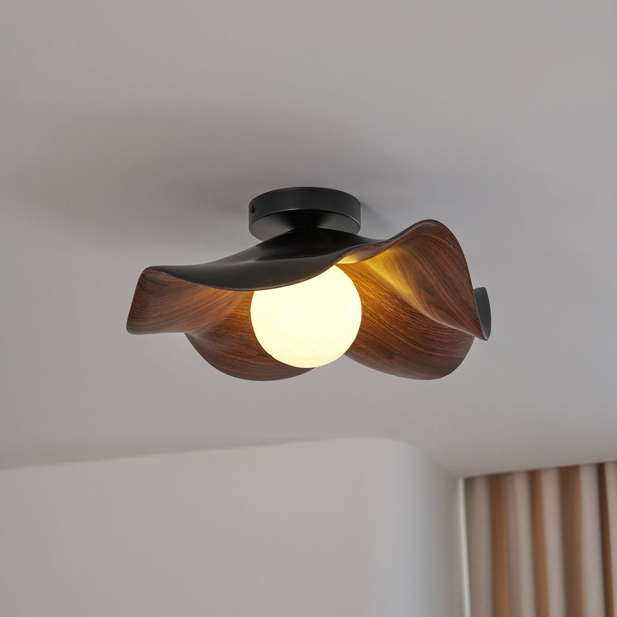 Verstelbare hanglamp met kap van metaal en hars voor woonkamer, slaapkamer, eetkamer | Moderne plafondlamp | 150 cm ophanging | Thomler