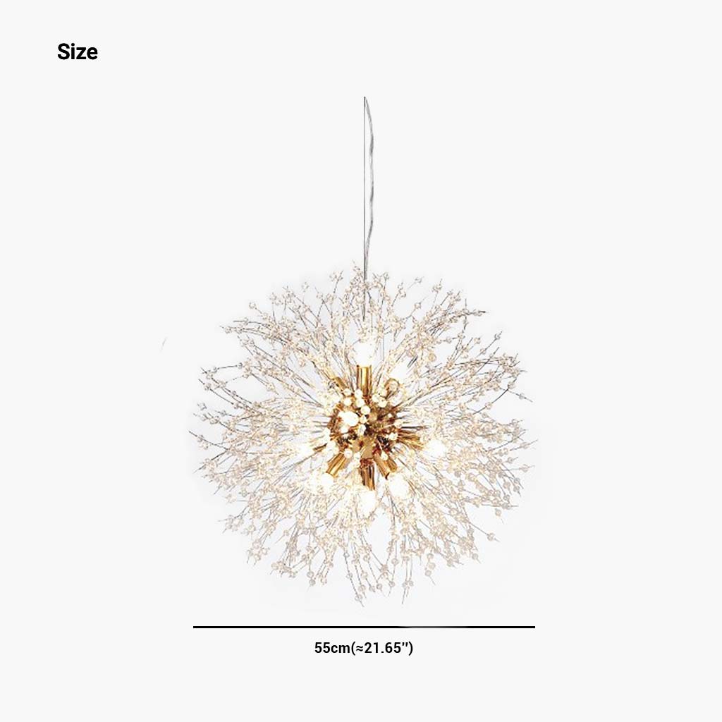 Sparkling Glass Crystal Ceiling Fixture Multi-Head Round & Rectangular LED Overhead Lighting for Dining Room Living Room Entry Hall Foyer Be | Thomler