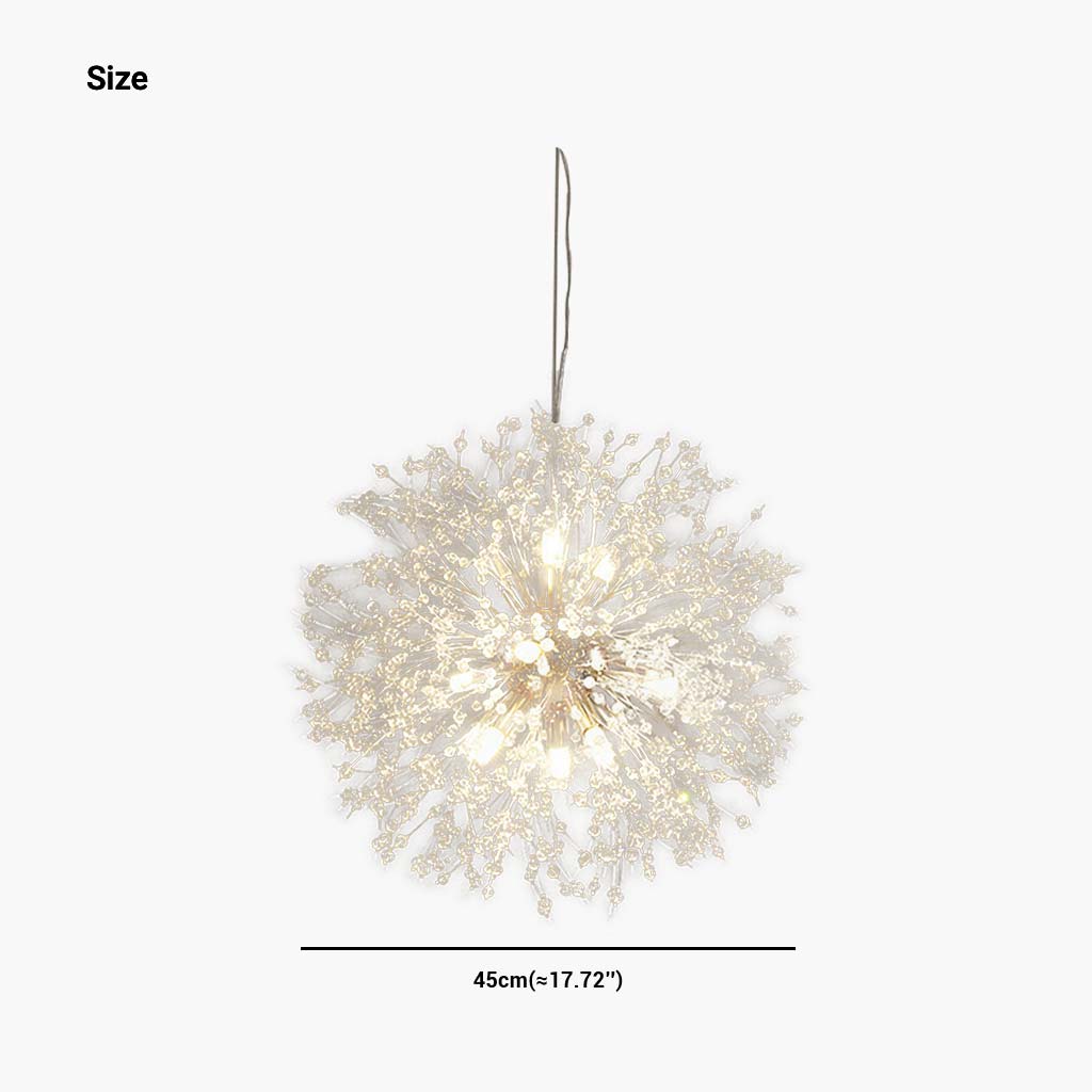 Sparkling Glass Crystal Ceiling Fixture Multi-Head Round & Rectangular LED Overhead Lighting for Dining Room Living Room Entry Hall Foyer Be | Thomler