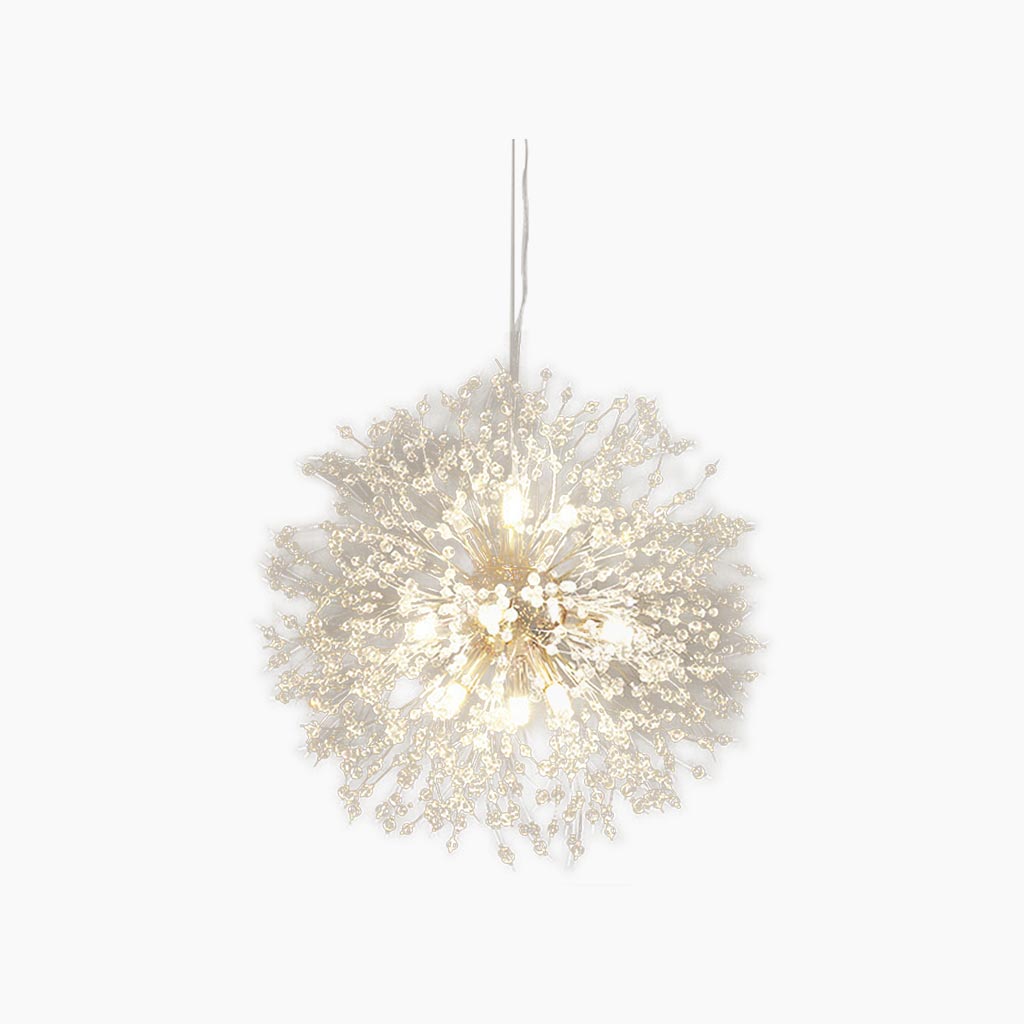 Sparkling Glass Crystal Ceiling Fixture Multi-Head Round & Rectangular LED Overhead Lighting for Dining Room Living Room Entry Hall Foyer Be | Thomler