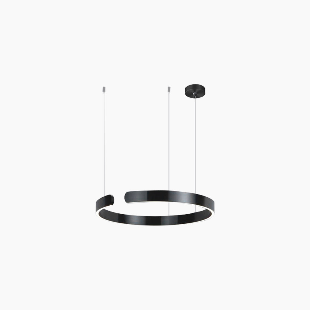Dimmable LED Ring Ceiling Light Fixture Modern Aluminum Multi-Ring Chandelier for Dining Room Kitchen Island Living Room Bedroom Adjustable