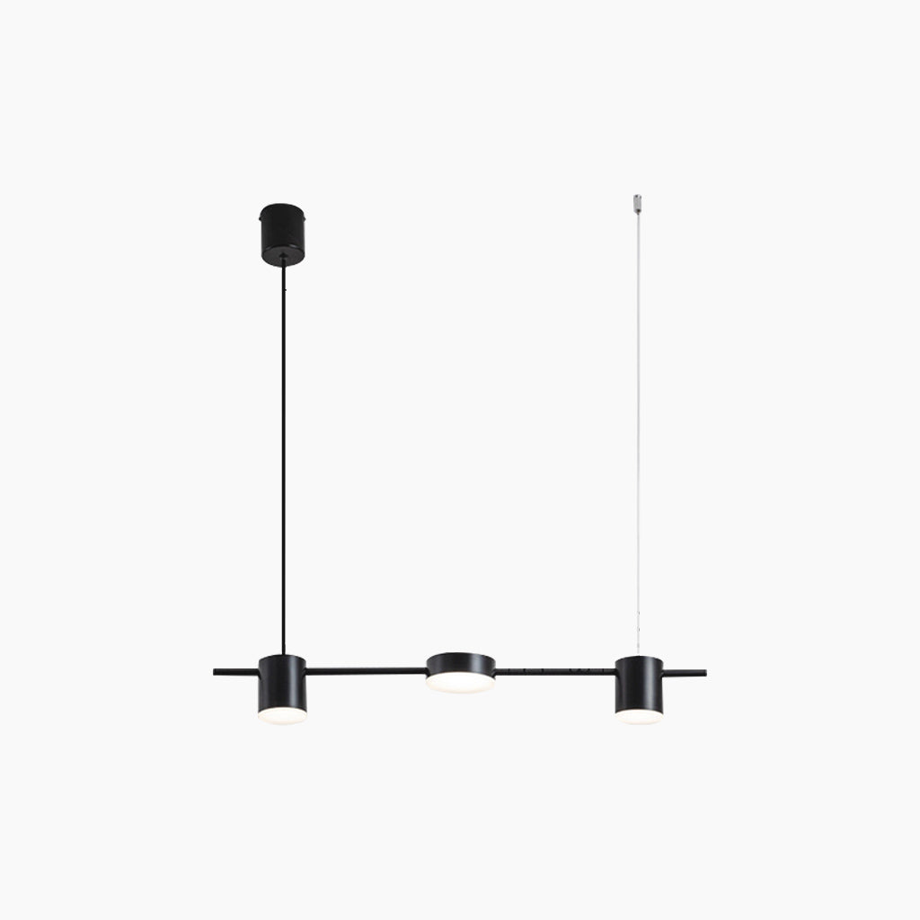Multi-Head Island Pendant Light with Adjustable Brightness and Temperature for Dining Tables | Modern Aluminum Overhead Fixture in Black or | Thomler