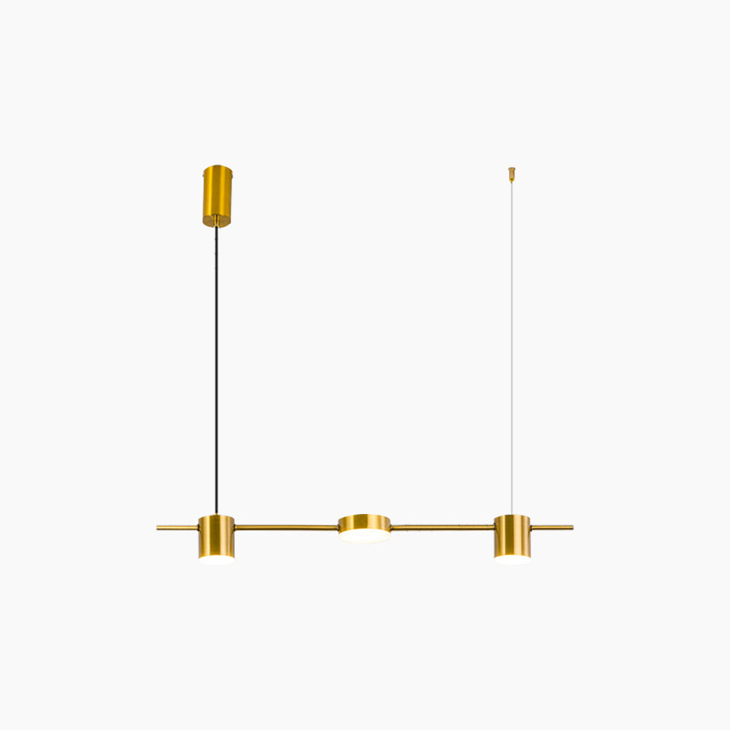 Multi-Head Island Pendant Light with Adjustable Brightness and Temperature for Dining Tables | Modern Aluminum Overhead Fixture in Black or | Thomler
