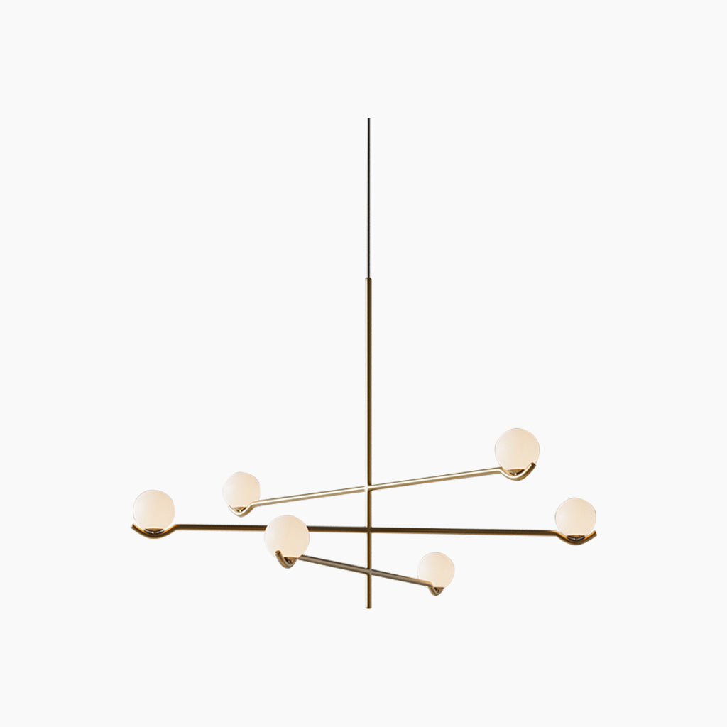 Multi-Globe Hanging Fixture with Adjustable LED Lighting for Dining Areas, Bedrooms & Entryways – Metal Frame with Glass Spheres in Black or | Thomler