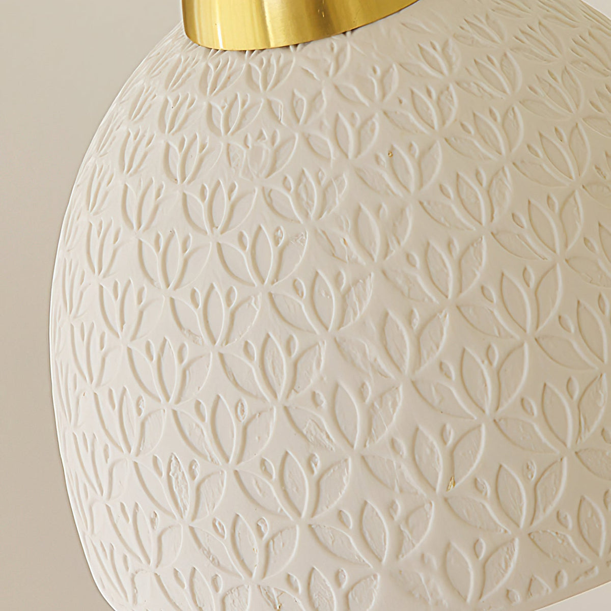 Hanging Ceiling Light Fixture White Ceramic Shade with Gold Hardware 9 in Adjustable Cord for Kitchen Island Dining Room Indoor Use E26 Sock | Thomler