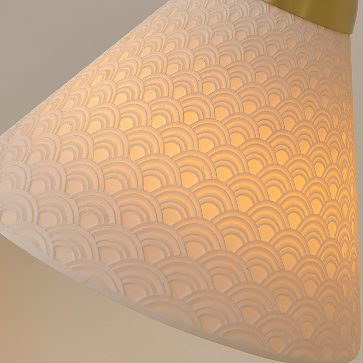 Hanging Ceiling Light Fixture White Ceramic Shade with Gold Hardware 9 in Adjustable Cord for Kitchen Island Dining Room Indoor Use E26 Sock | Thomler