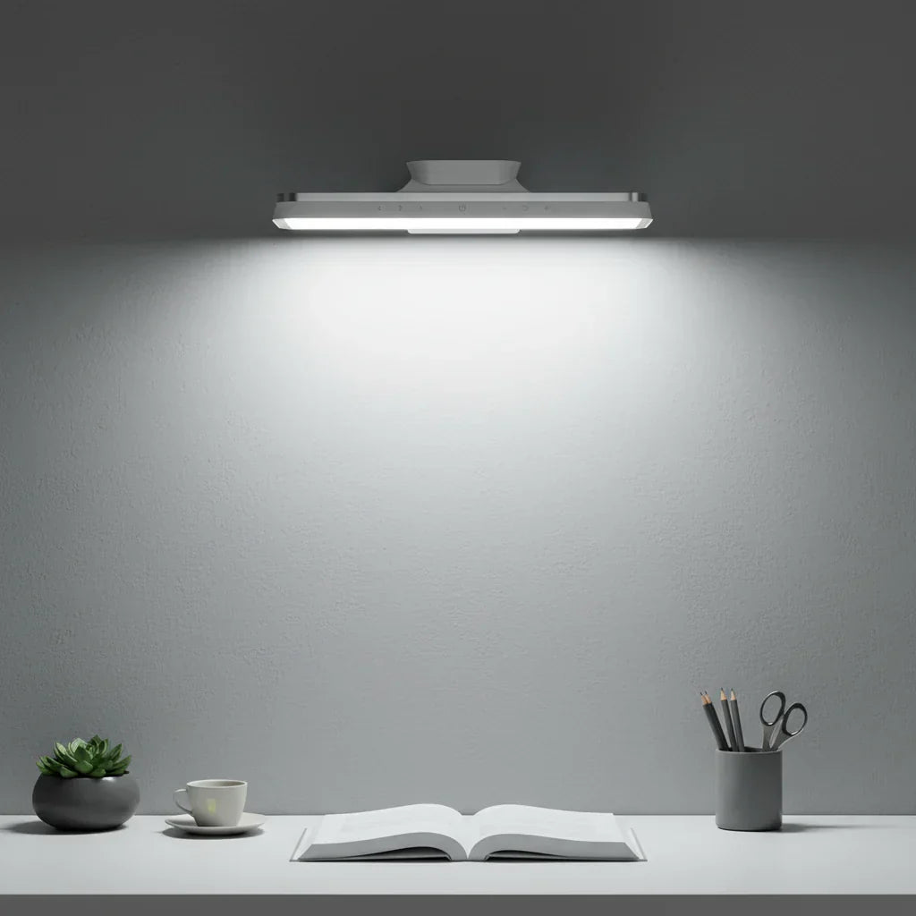 Wiederaufladbare LED-Leseleuchte, 12 Zoll, magnetische Halterung, einstellbare Helligkeit, Touch-Steuerung, tragbare abnehmbare Aluminium-Wandleuchte für Schlafzimmer | Thomler