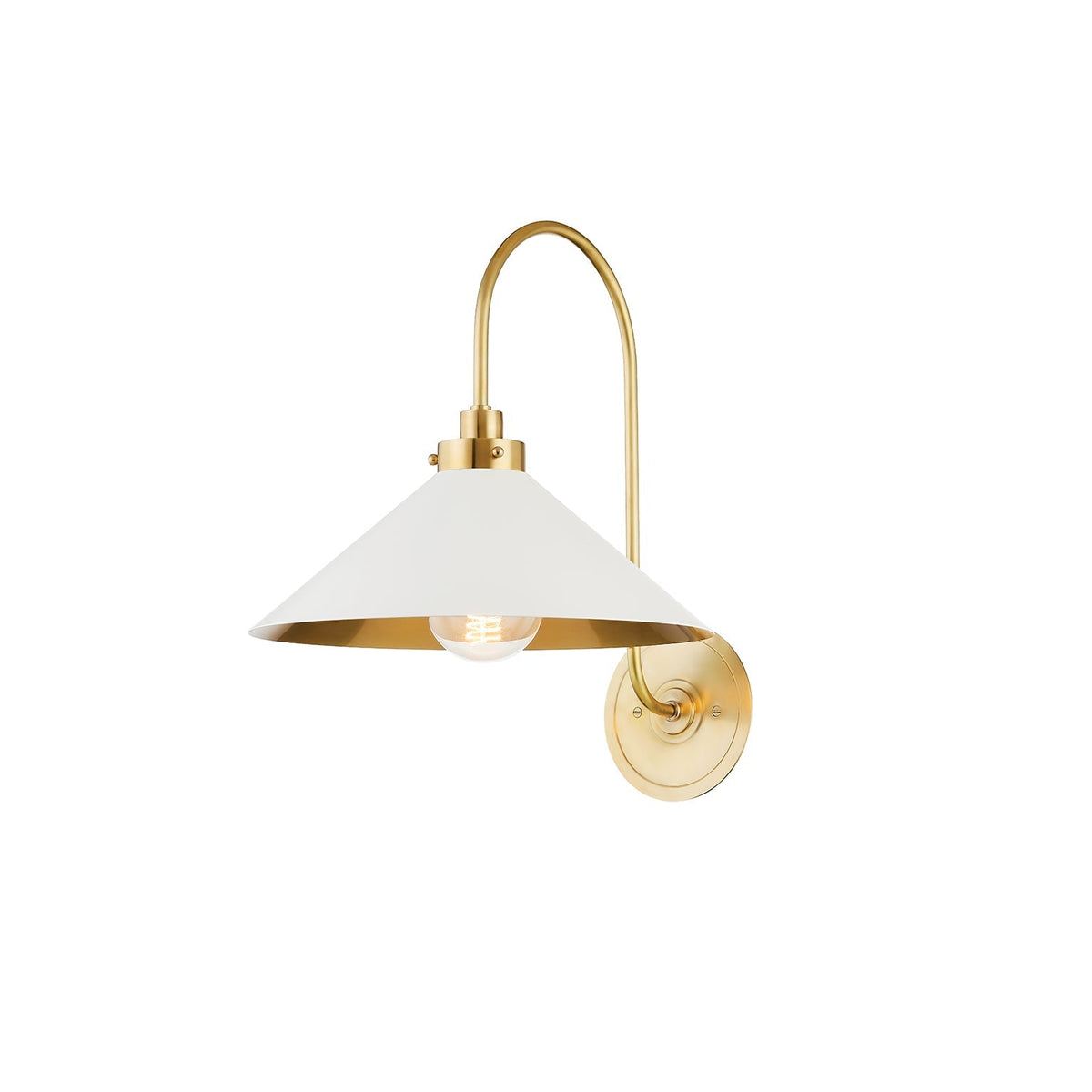 Hardwired Metal Wall Sconce with Downward Cone Shade E26 E27 Socket for Hallway Bedroom Living Room Indoor Lighting Fixture | Thomler
