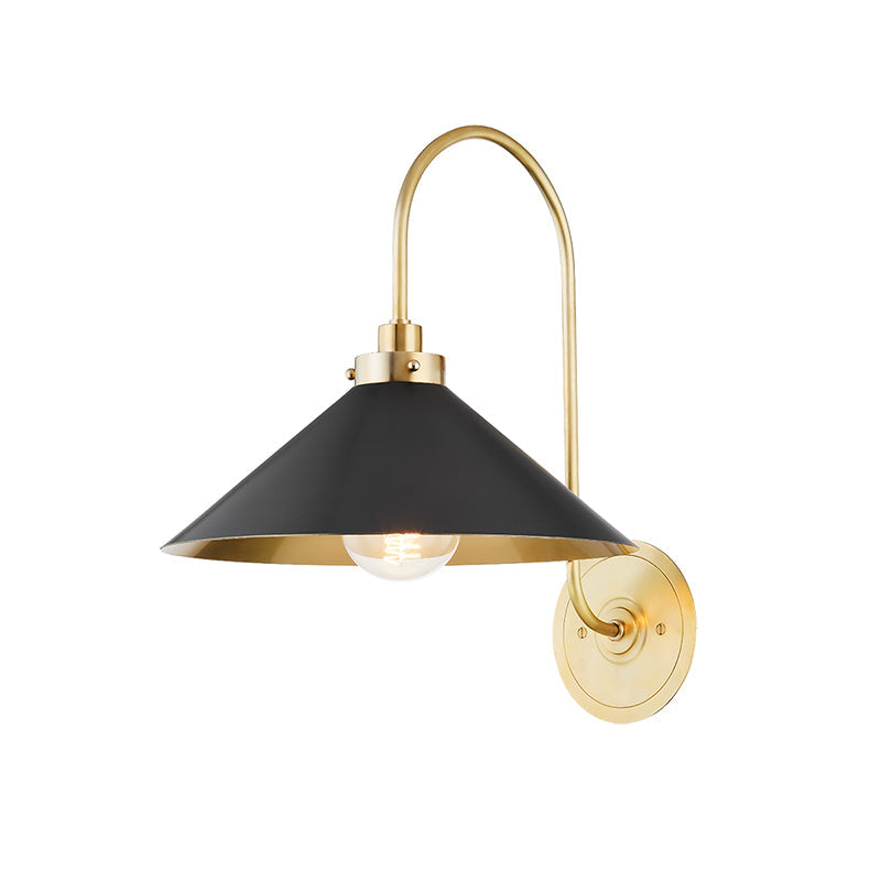 Hardwired Metal Wall Sconce with Downward Cone Shade E26 E27 Socket for Hallway Bedroom Living Room Indoor Lighting Fixture | Thomler