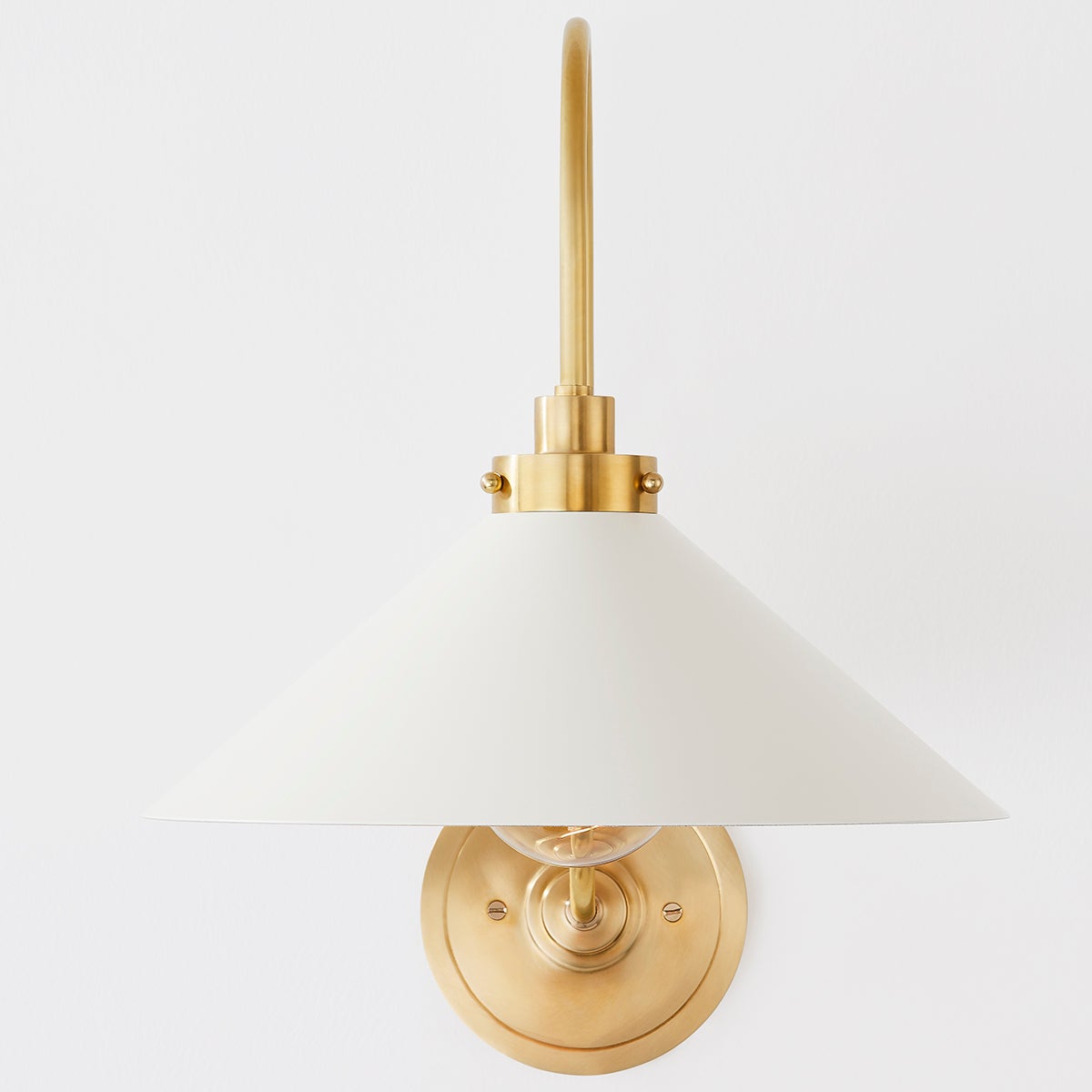 Hardwired Metal Wall Sconce with Downward Cone Shade E26 E27 Socket for Hallway Bedroom Living Room Indoor Lighting Fixture | Thomler