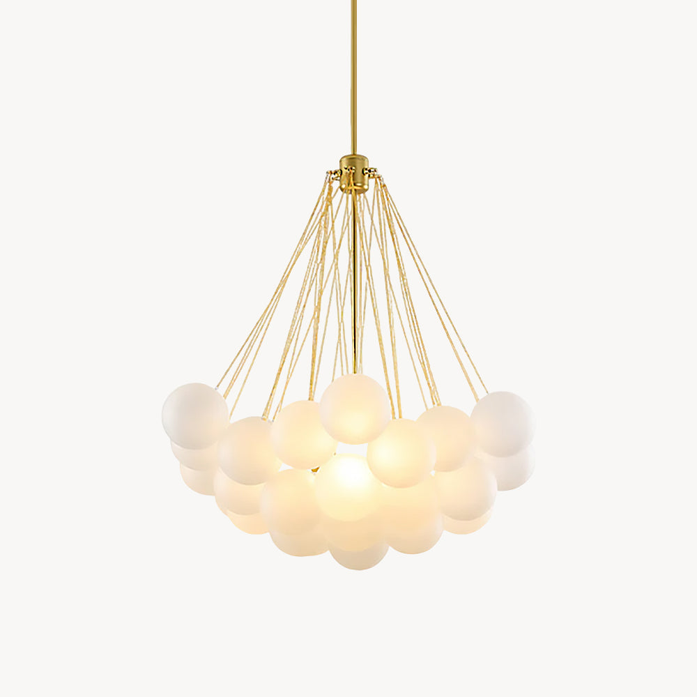 Hängende Deckenleuchte mit mehreren Kugeln aus satiniertem Glas, Gold Schwarz Chrom für Esszimmer, Kücheninsel, Eingangsbereich, Innenbereich Kronleuchter, verstellbar | Thomler