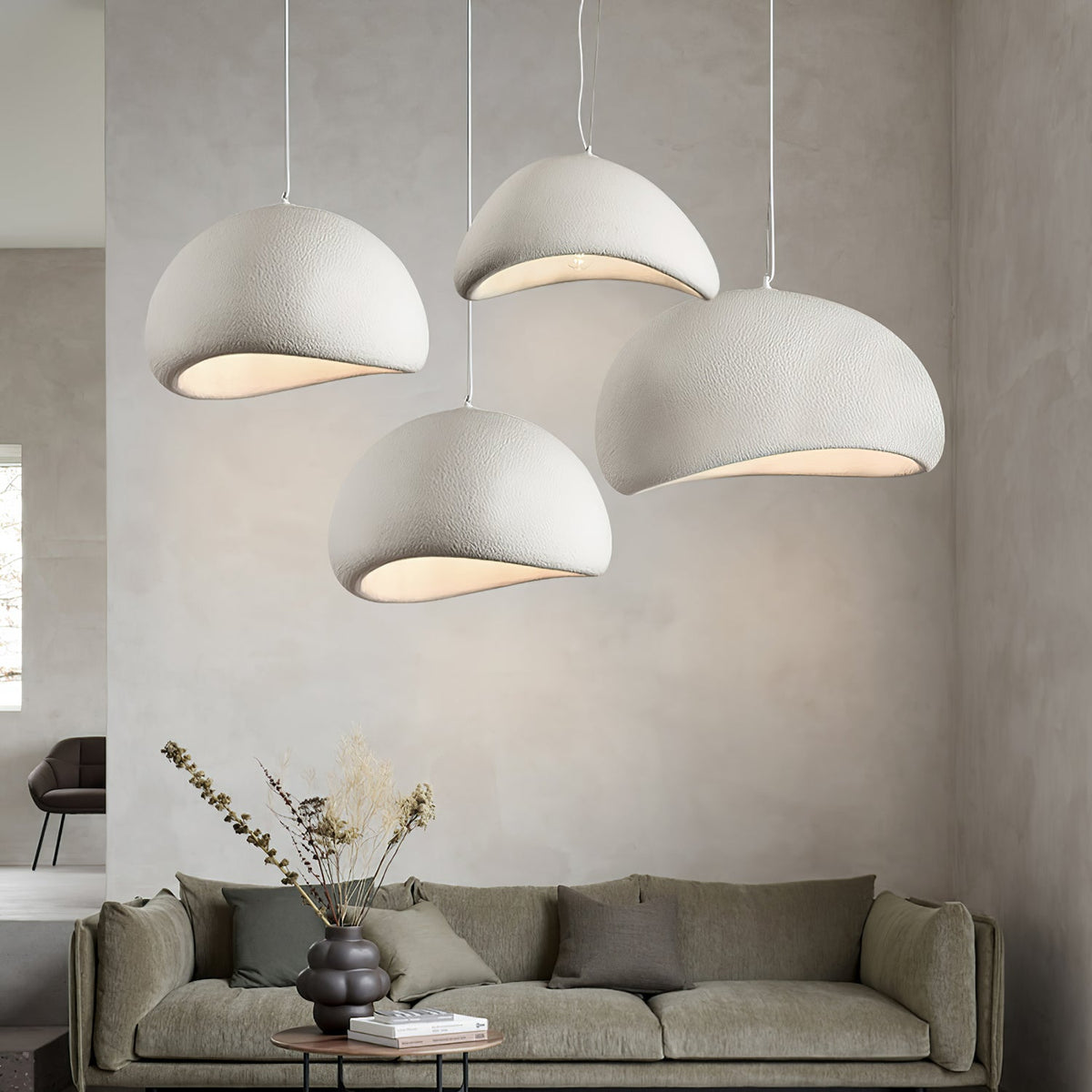 Cloud Pendant Lamp Dimmable LED Overhead Fixture Dining Room Bedroom Living Room Nursery Den Soft Glow Suspended Lighting E26 Bulb Base 12-4