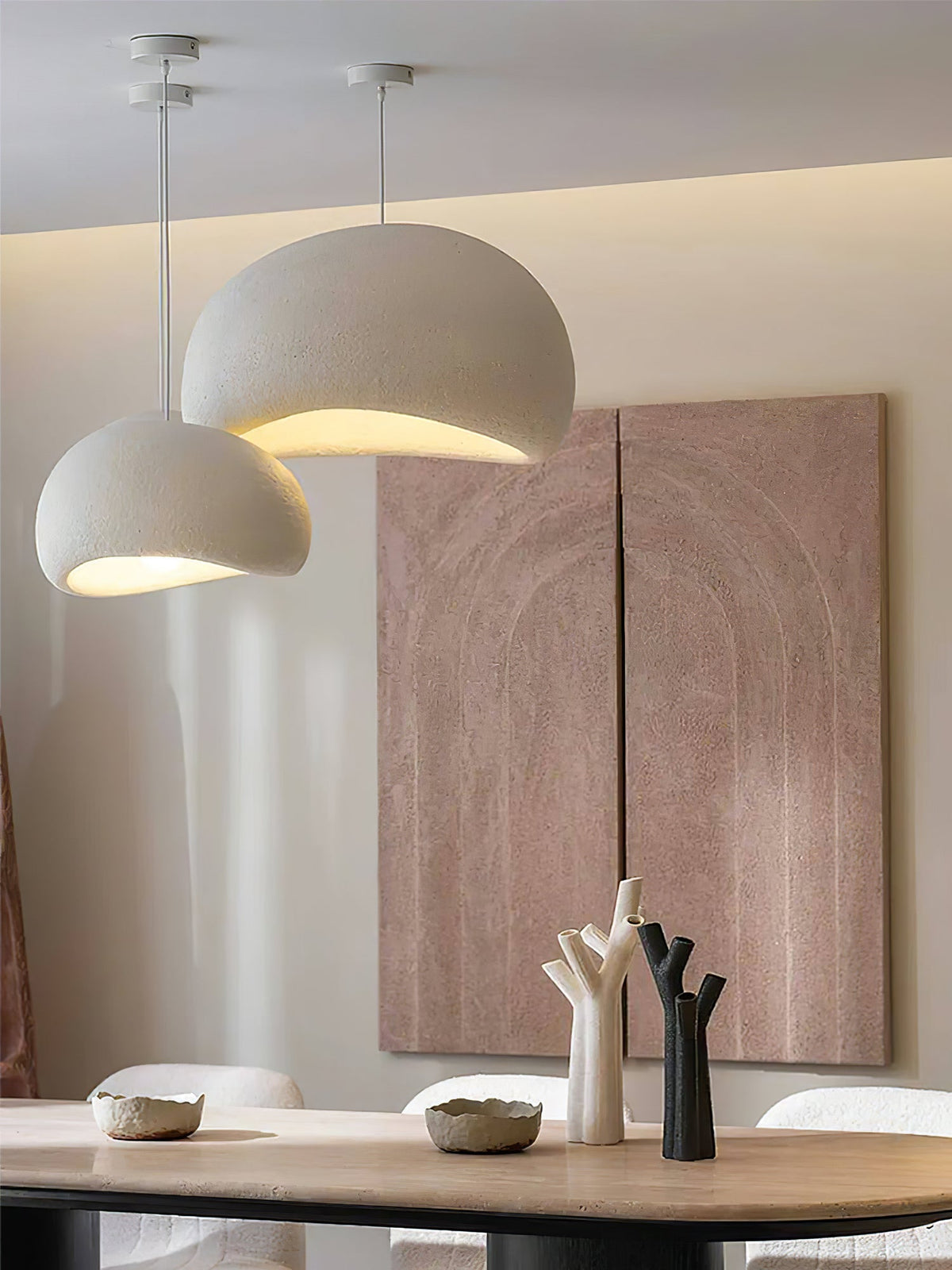 Cloud Pendant Lamp Dimmable LED Overhead Fixture Dining Room Bedroom Living Room Nursery Den Soft Glow Suspended Lighting E26 Bulb Base 12-4
