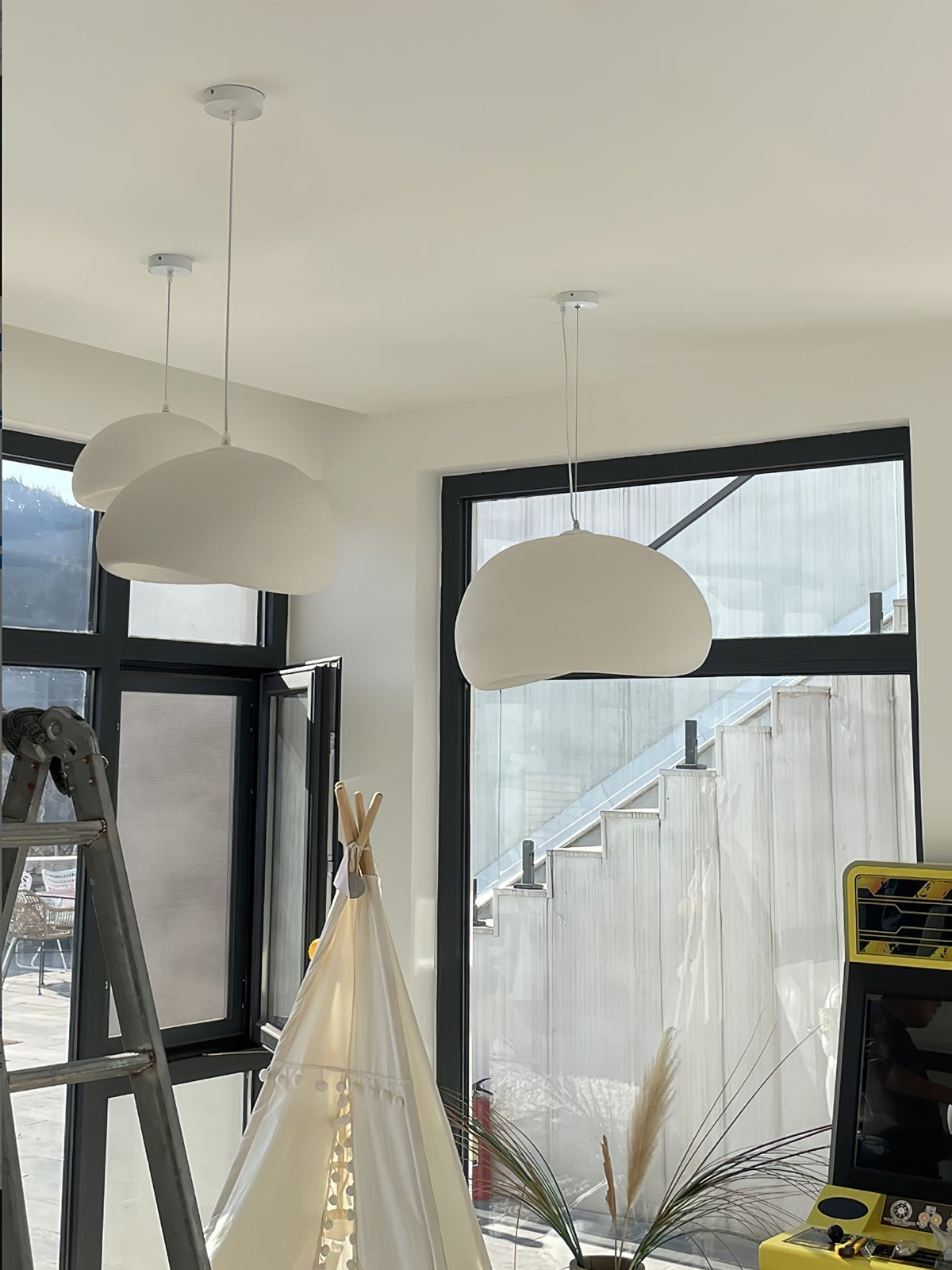 Cloud Pendant Lamp Dimmable LED Overhead Fixture Dining Room Bedroom Living Room Nursery Den Soft Glow Suspended Lighting E26 Bulb Base 12-4