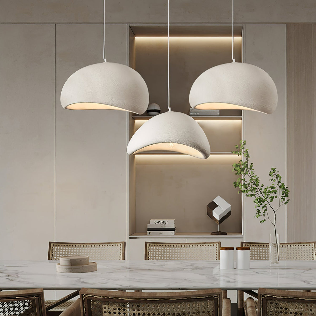 Cloud Pendant Lamp Dimmable LED Overhead Fixture Dining Room Bedroom Living Room Nursery Den Soft Glow Suspended Lighting E26 Bulb Base 12-4