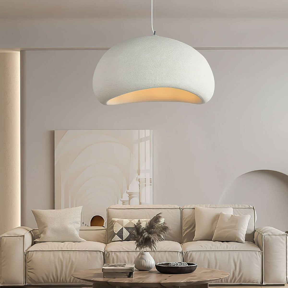 Dome Drop Ceiling Light with Height-Adjustable Cable E27 Socket Dimmable Fixture for Kitchen Island Dining Table | Thomler