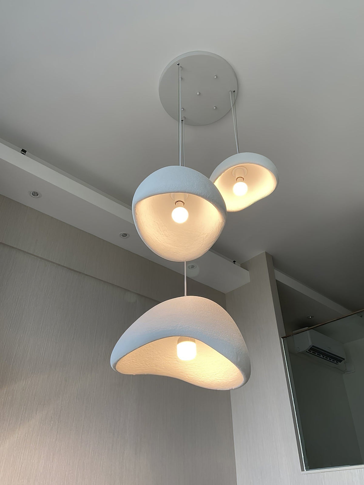 Cloud Pendant Lamp Dimmable LED Overhead Fixture Dining Room Bedroom Living Room Nursery Den Soft Glow Suspended Lighting E26 Bulb Base 12-4