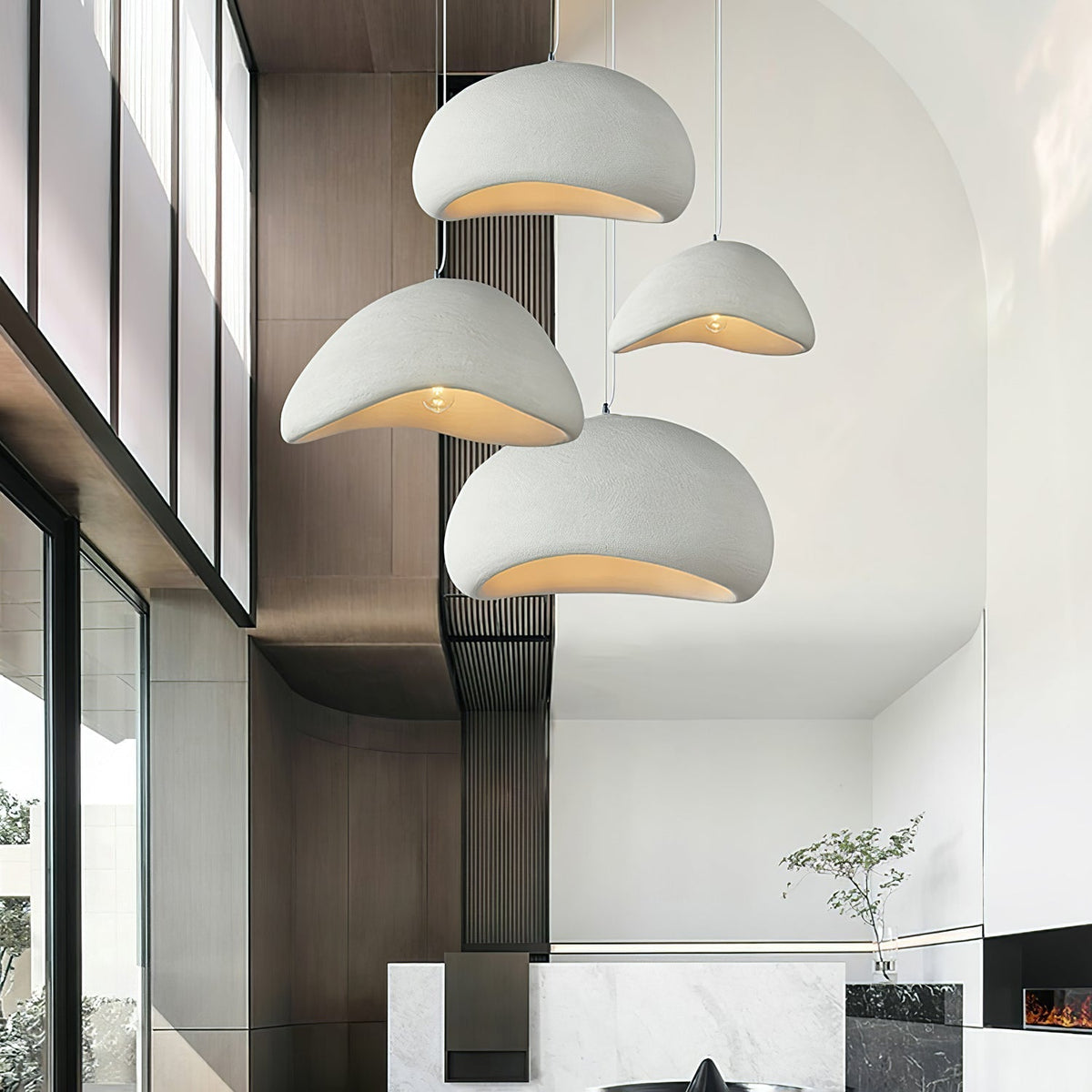Cloud Pendant Lamp Dimmable LED Overhead Fixture Dining Room Bedroom Living Room Nursery Den Soft Glow Suspended Lighting E26 Bulb Base 12-4