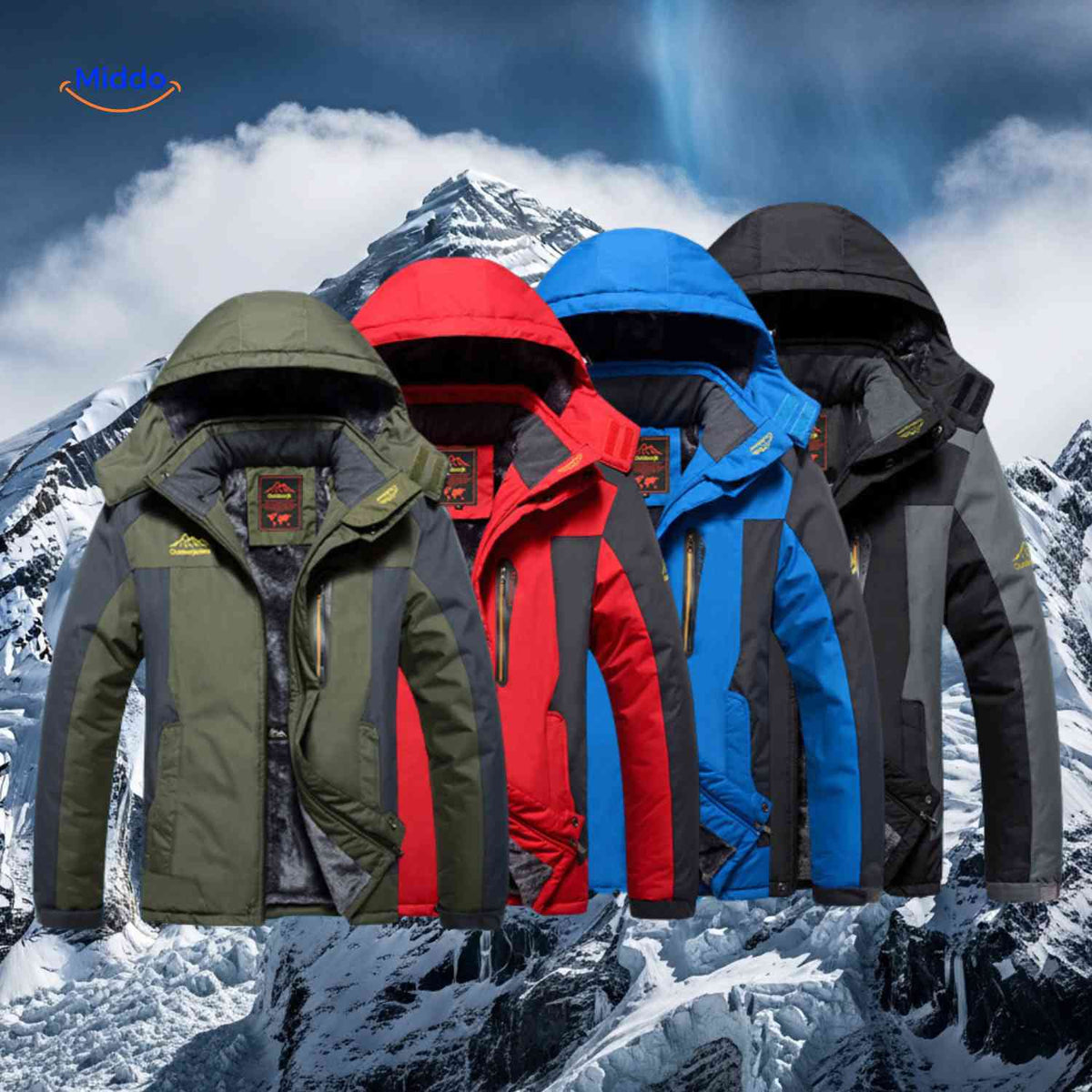 Strapazierfähiger, isolierter Winterparka – wasserdicht, winddicht, mit Fleece-Futter für extreme Kälte