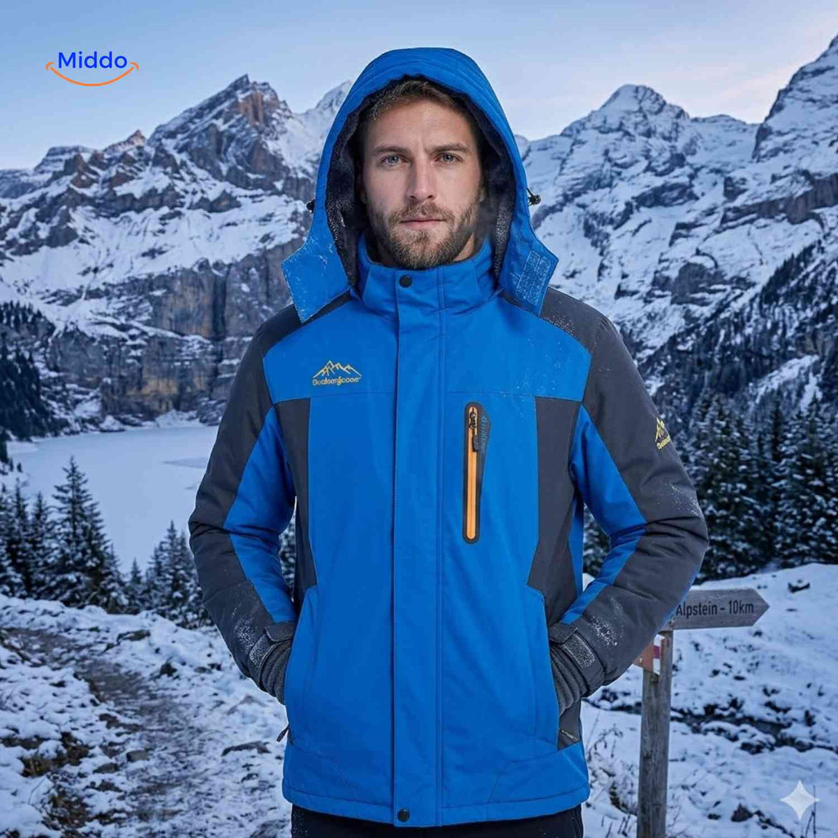 Strapazierfähiger, isolierter Winterparka – wasserdicht, winddicht, mit Fleece-Futter für extreme Kälte