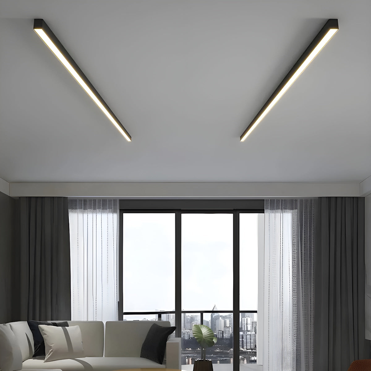 Modern Slim LED Ceiling Light – Ultra-Thin Flush Mount Fixture for Living Room, Bedroom & Dining Room