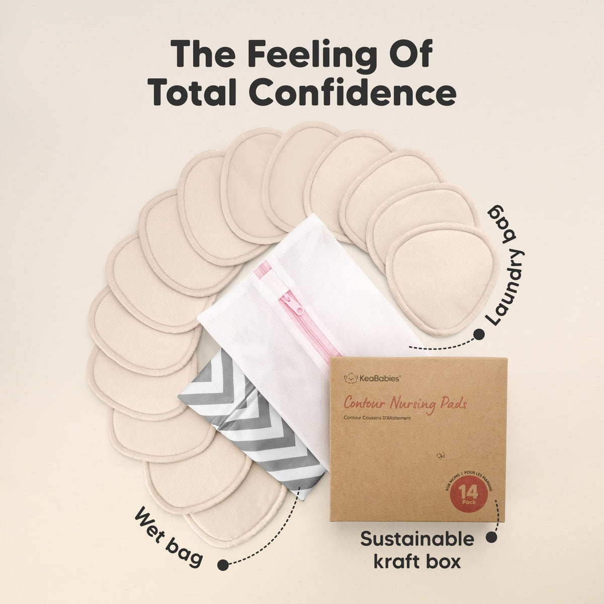 Contoured Nursing Pads (Bare Beige)