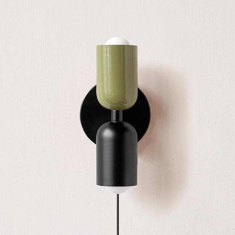 LED-wandlamp metalen schans 10 inch verticaal horizontaal monteerbaar voor slaapkamer, hal, woonkamer, sfeerverlichting voor binnen, op en neer schijnend armatuur, zwart beige