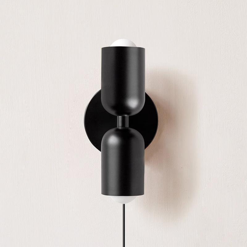 LED-wandlamp metalen schans 10 inch verticaal horizontaal monteerbaar voor slaapkamer, hal, woonkamer, sfeerverlichting voor binnen, op en neer schijnend armatuur, zwart beige