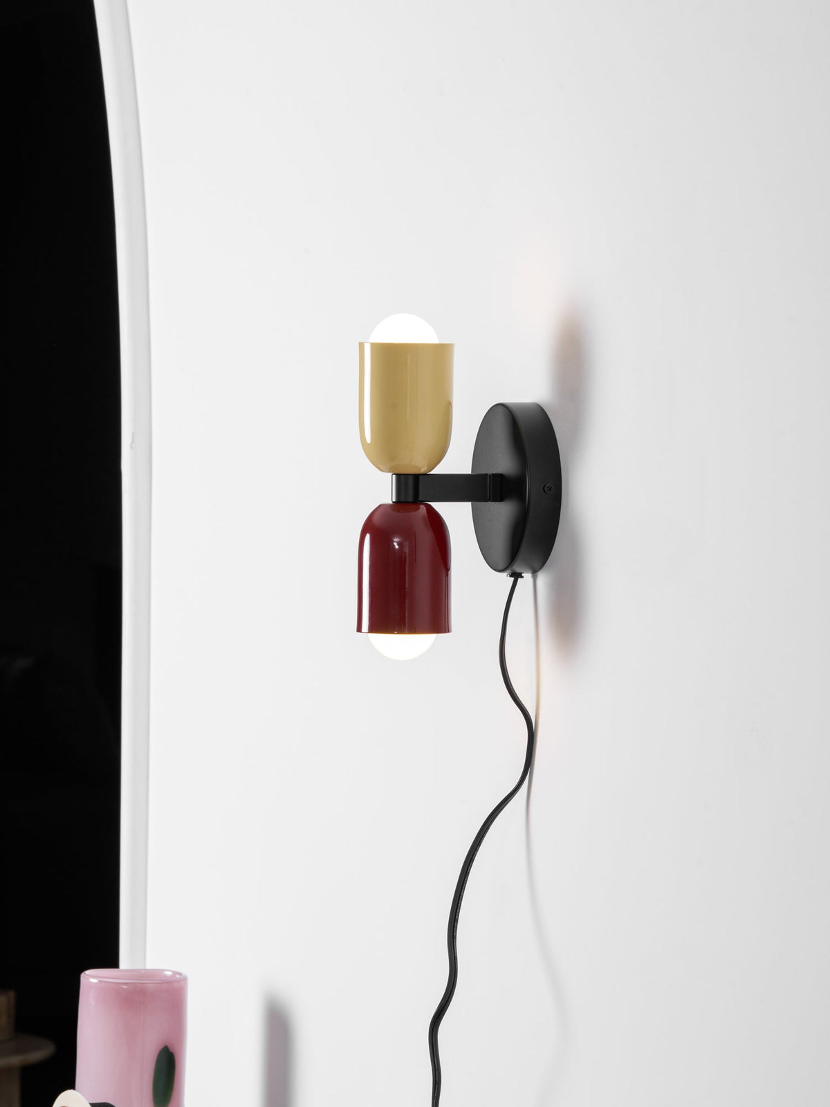 LED-wandlamp metalen schans 10 inch verticaal horizontaal monteerbaar voor slaapkamer, hal, woonkamer, sfeerverlichting voor binnen, op en neer schijnend armatuur, zwart beige