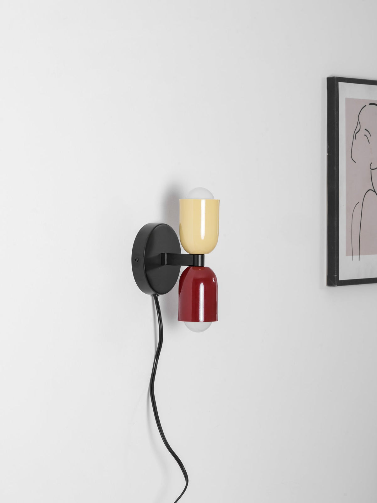 LED-wandlamp metalen schans 10 inch verticaal horizontaal monteerbaar voor slaapkamer, hal, woonkamer, sfeerverlichting voor binnen, op en neer schijnend armatuur, zwart beige