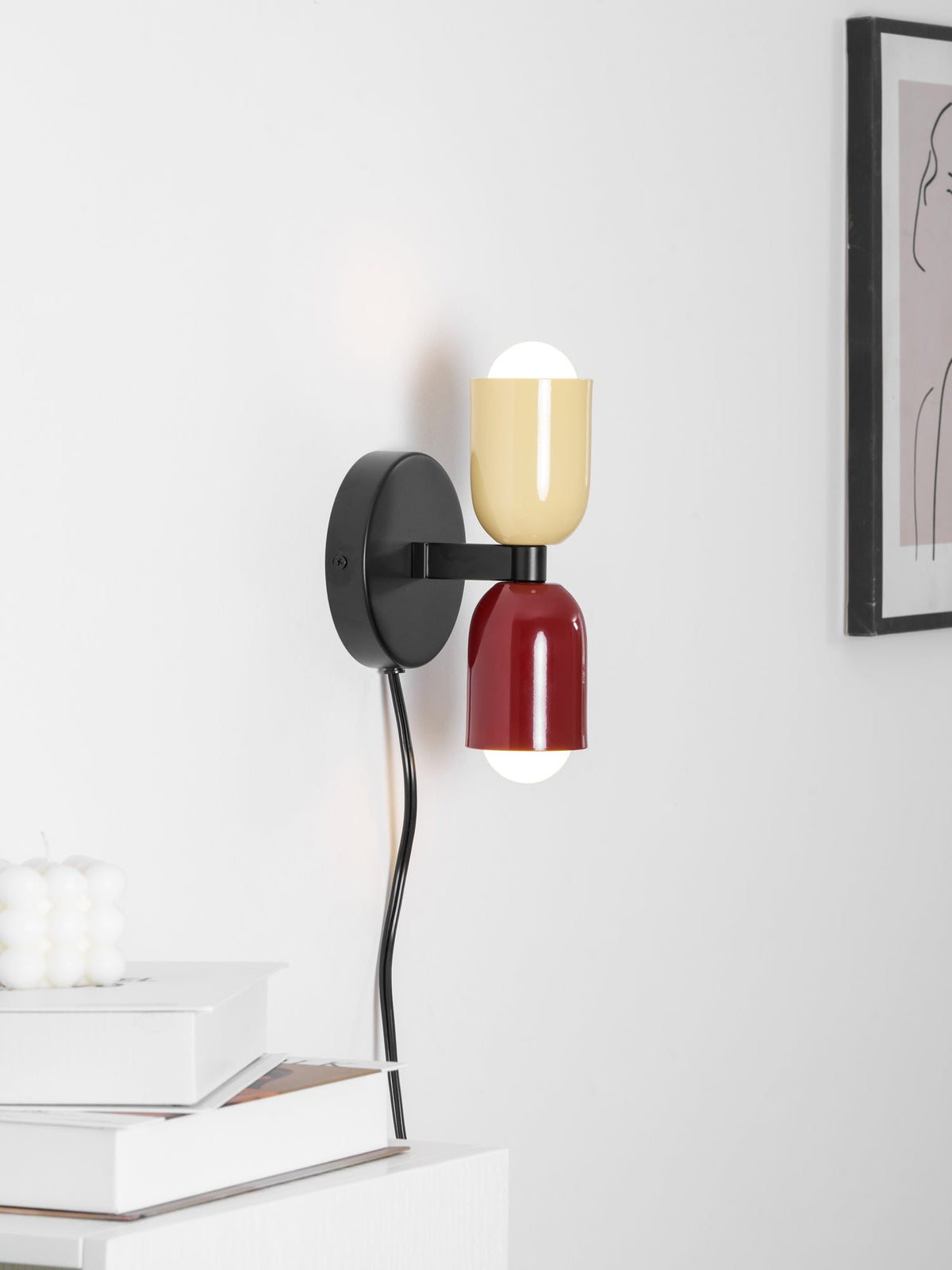 LED-wandlamp metalen schans 10 inch verticaal horizontaal monteerbaar voor slaapkamer, hal, woonkamer, sfeerverlichting voor binnen, op en neer schijnend armatuur, zwart beige