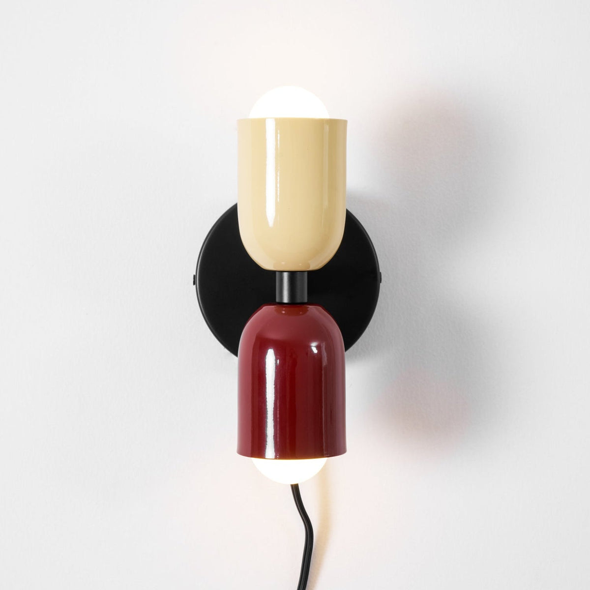 LED-wandlamp metalen schans 10 inch verticaal horizontaal monteerbaar voor slaapkamer, hal, woonkamer, sfeerverlichting voor binnen, op en neer schijnend armatuur, zwart beige